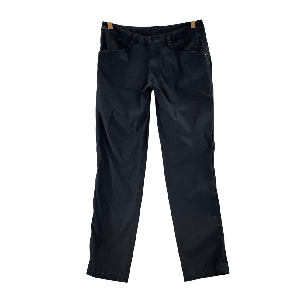 Lululemon Commission Slim-Fit Pants Mens 33X30 Black Chino Golf Trousers Stretch